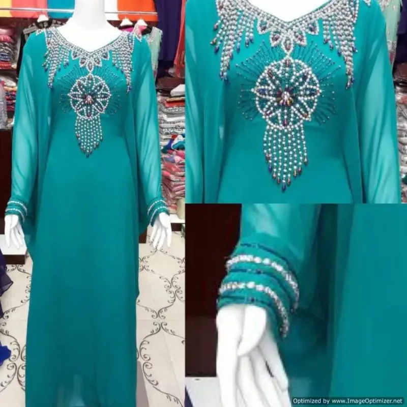 Picture of Radhe Designer Multicolor Georgette Kaftan Dress for Women - F2723