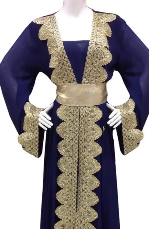 Picture of Radhe Designer Blue Georgette Kaftan Dress for Women - F2499