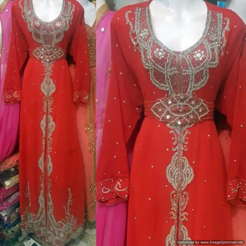 Picture of Radhe Designer Multicolor Georgette Kaftan Dress for Women - F2503