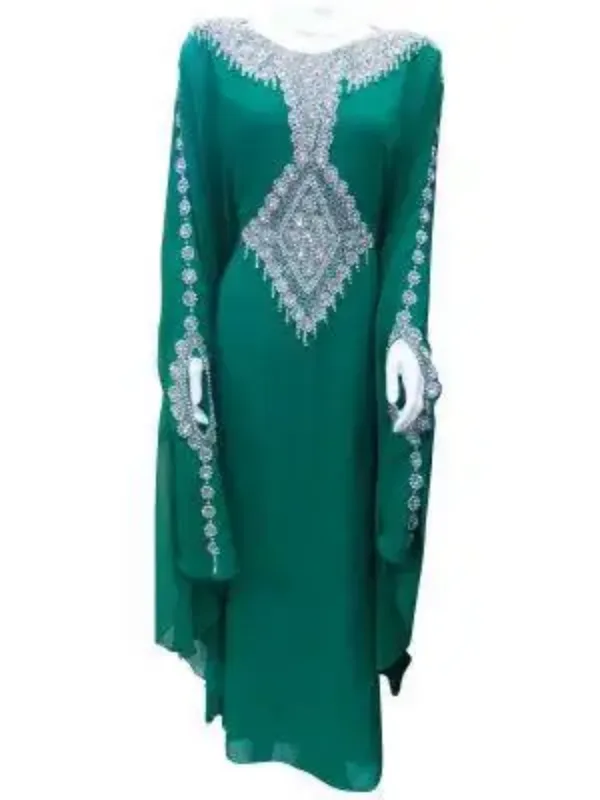 Picture of Radhe Designer Yellow Georgette Kaftan Dress for Women - F9339