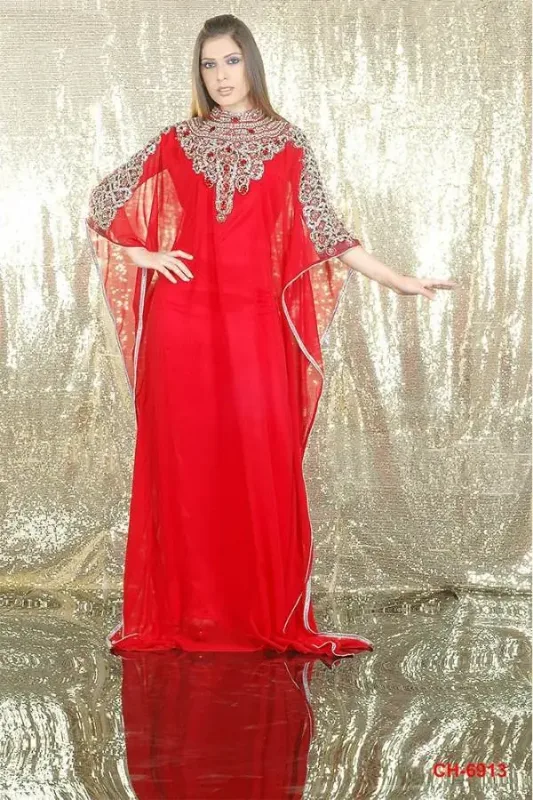 Picture of Radhe Designer Multicolor Georgette Kaftan Dress for Women - F6283