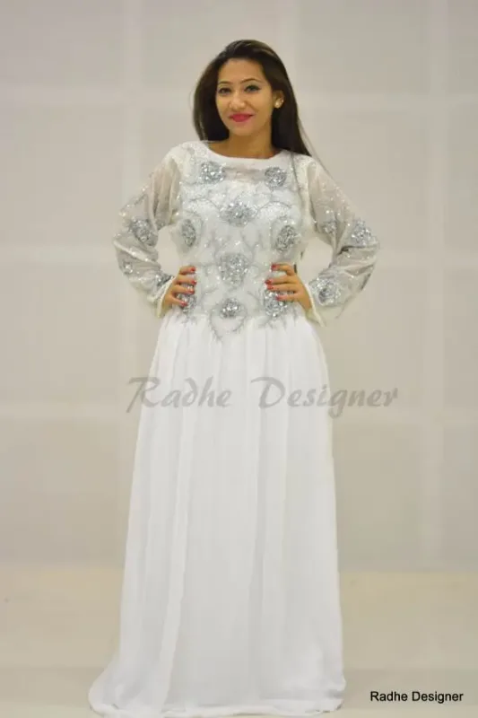 Picture of Radhe Designer Multicolor Georgette Kaftan Dress for Women - Y363