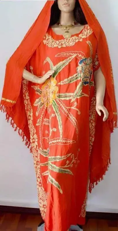 Picture of Refined Multicolor Georgette Farasha Kaftan for Women