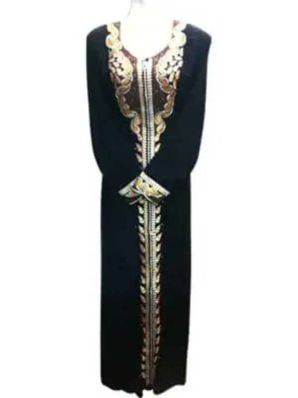 Picture of Radhe Designer Black Georgette Kaftan Dress for Women - F3637