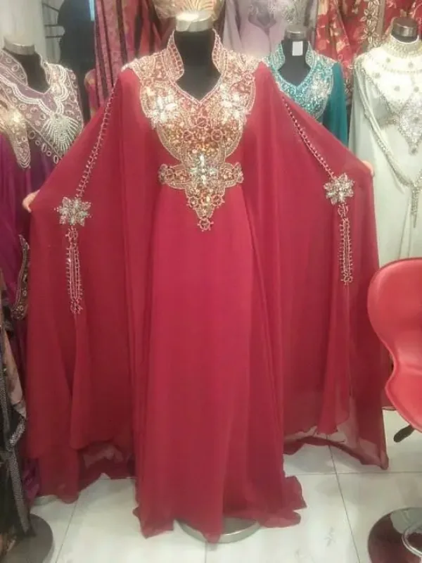 Picture of Radhe Designer Purple Georgette Kaftan Dress for Women - F9107