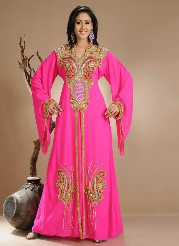 Picture of Radhe Designer Multicolor Georgette Kaftan Dress for Women - F10616