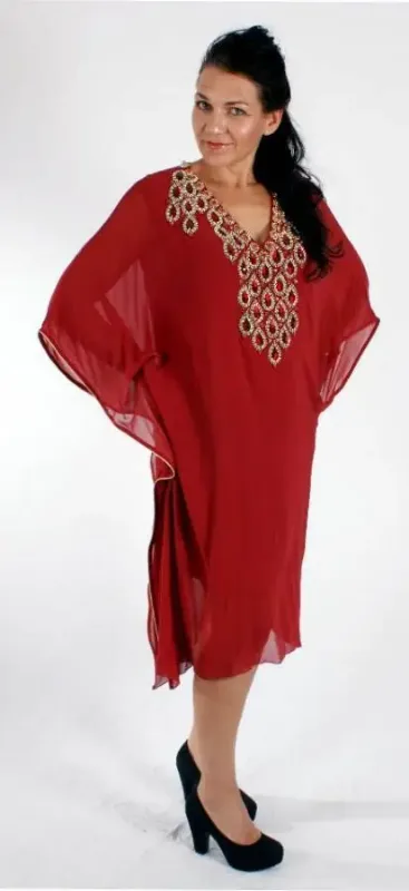 Picture of Radhe Designer Multicolor Georgette Kaftan Dress for Women - F7846