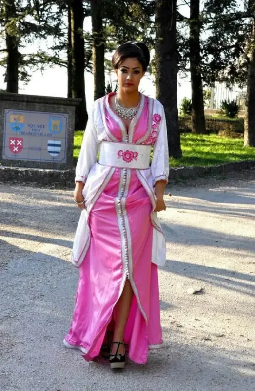 Picture of Radhe Designer White Georgette Kaftan Dress for Women - F7842