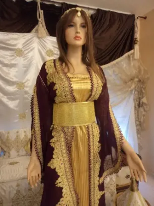 Picture of algerian bridal dress,abaya,jilbab,kaftan dress,dubai k