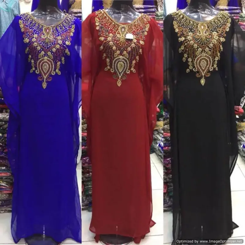 Picture of Radhe Designer Black Georgette Kaftan Dress for Women - F2853