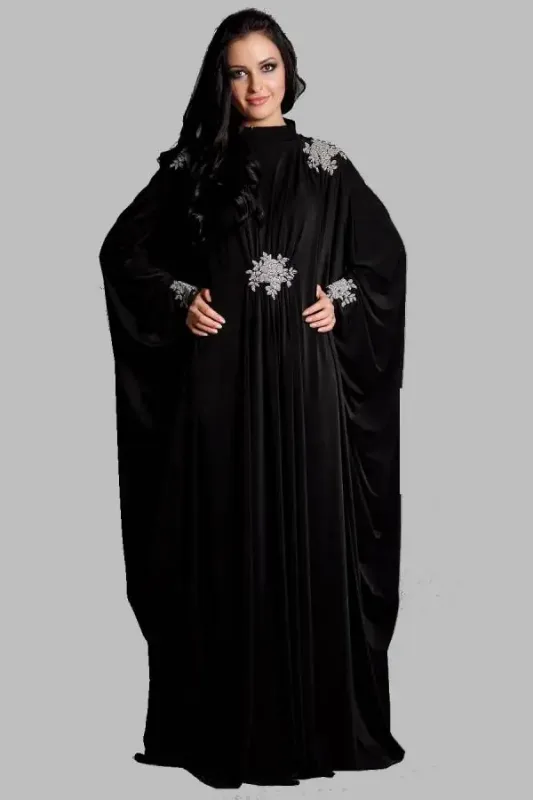 Picture of Radhe Designer White Georgette Kaftan Dress for Women - F9704