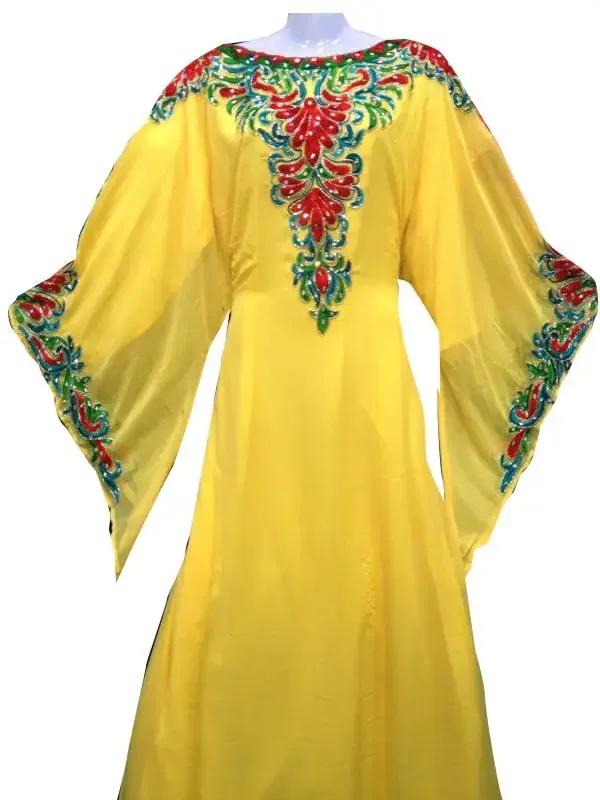 Picture of Radhe Designer Pink Cotton Kaftan Dress for Women - F9700
