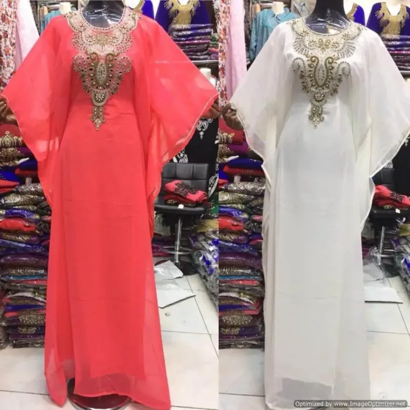Picture of Radhe Designer Multicolor Georgette Kaftan Dress for Women - F2856