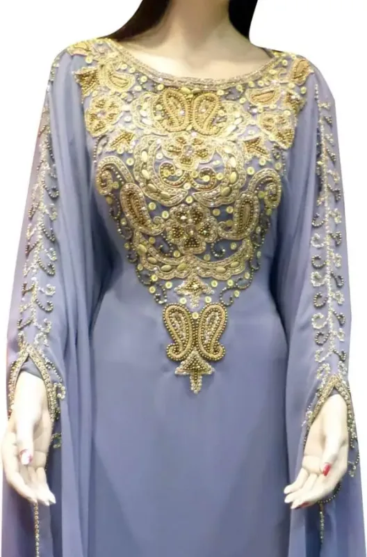 Picture of Radhe Designer Black Georgette Kaftan Dress for Women - F2855
