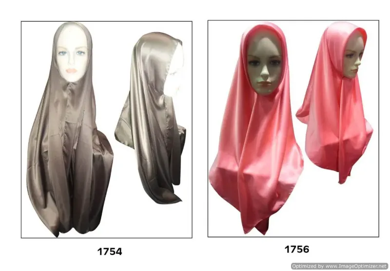 Picture of Polished Multicolor Fabric Hijab Kaftan for Women