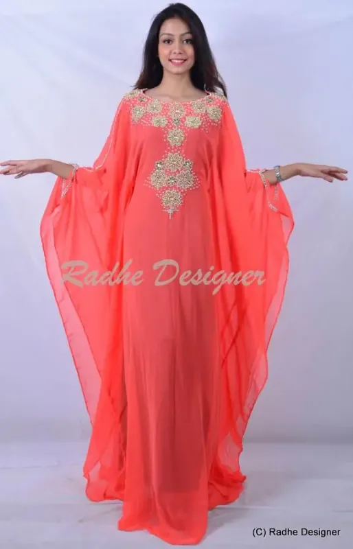 Picture of Radhe Designer Multicolor Georgette Kaftan Dress for Women - Y847