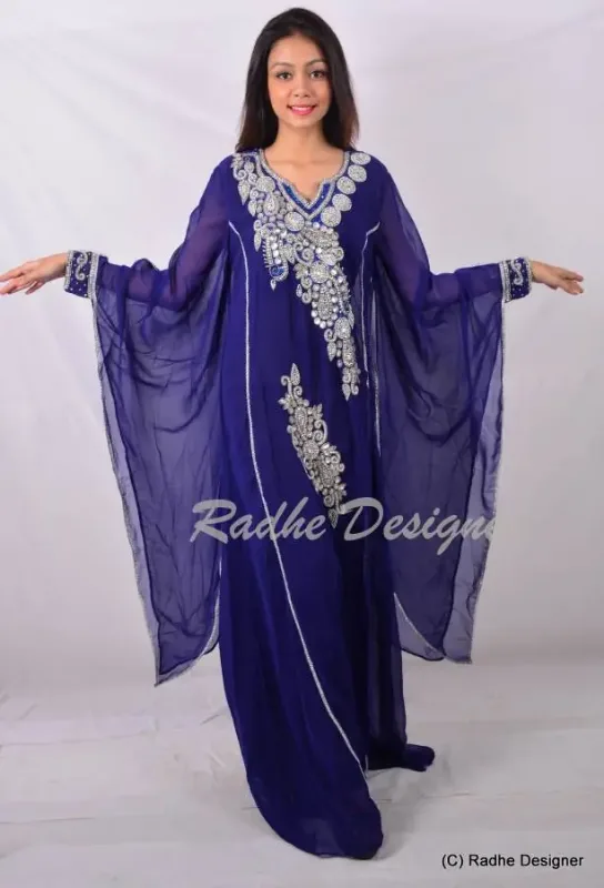 Picture of Radhe Designer Multicolor Georgette Kaftan Dress for Women - Y822