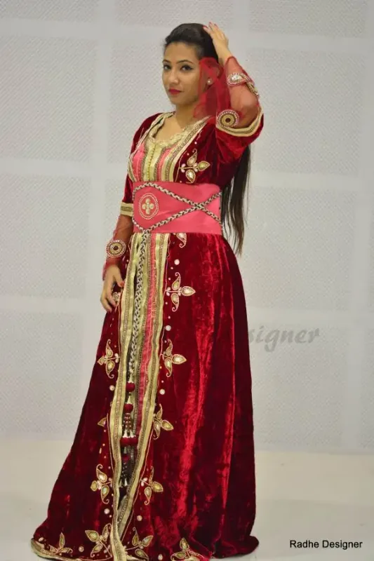 Picture of Radhe Designer Multicolor Georgette Kaftan Dress for Women - Y623