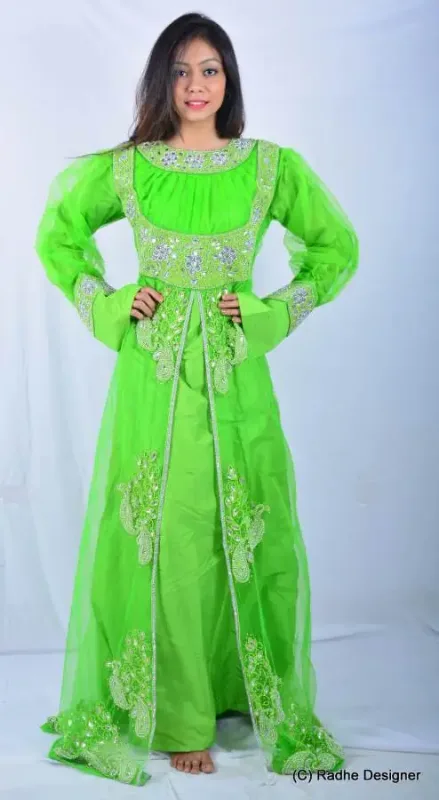 Picture of Radhe Designer Pink Cotton Kaftan Dress for Women - Y208