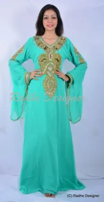 Picture of arabian elegant wedding gown evening kaftan dress for a