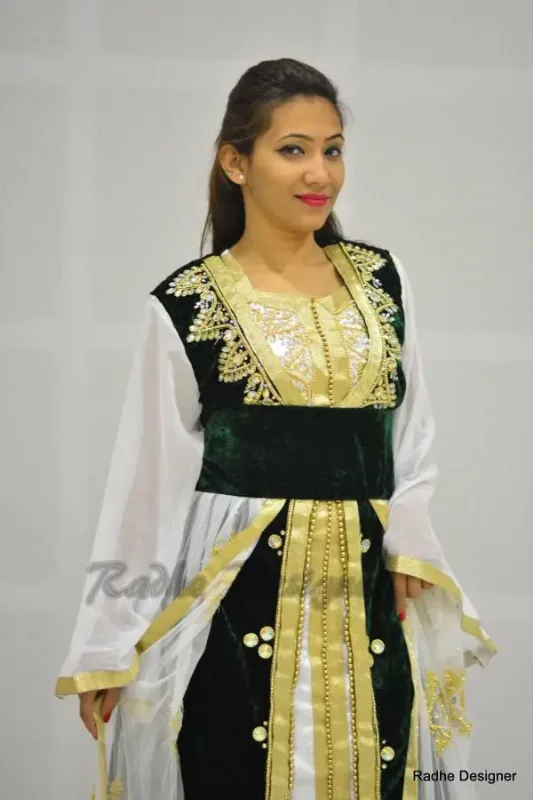 Picture of Radhe Designer Black Georgette Kaftan Dress for Women - Y802