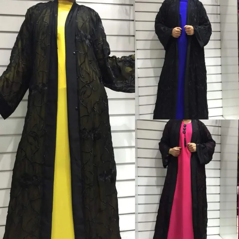 Picture of Special Event Multicolor Georgette Algerian Kaftan for Women
