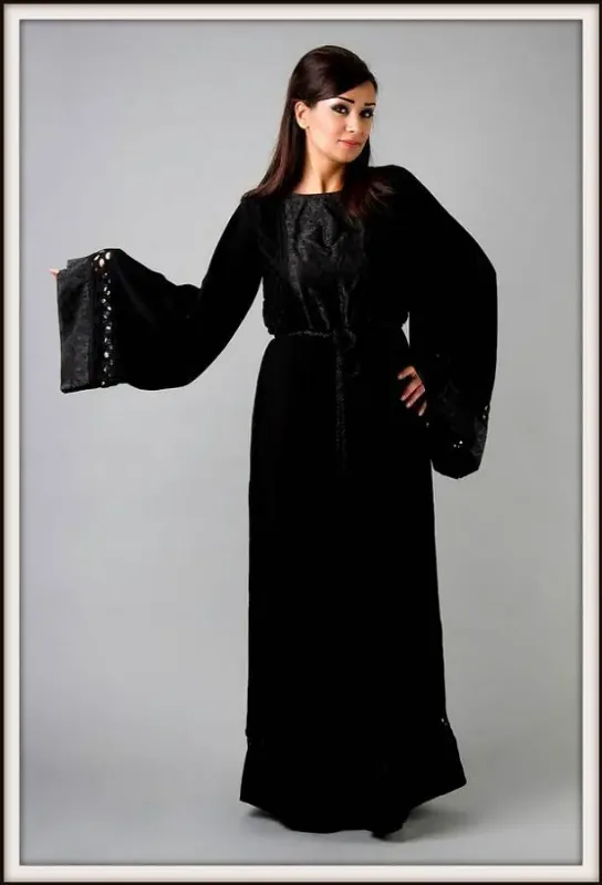 Picture of Radhe Designer Black Georgette Kaftan Dress for Women - F9780