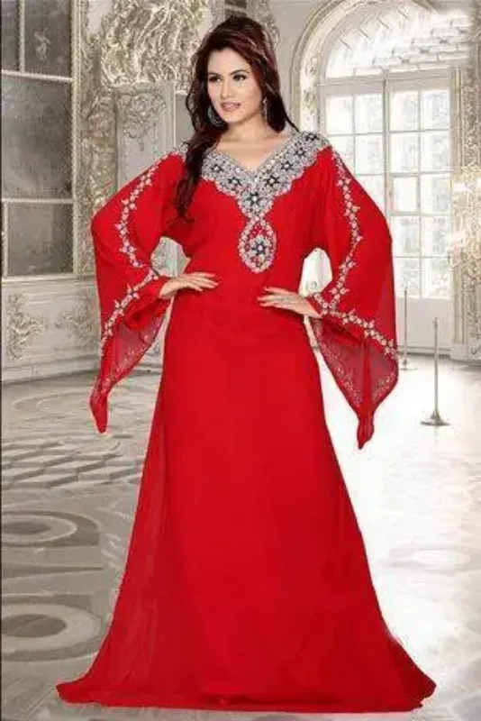 Picture of Radhe Designer Multicolor Georgette Kaftan Dress for Women - F9909