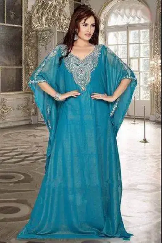 Picture of Radhe Designer Pink Cotton Kaftan Dress for Women - F9768