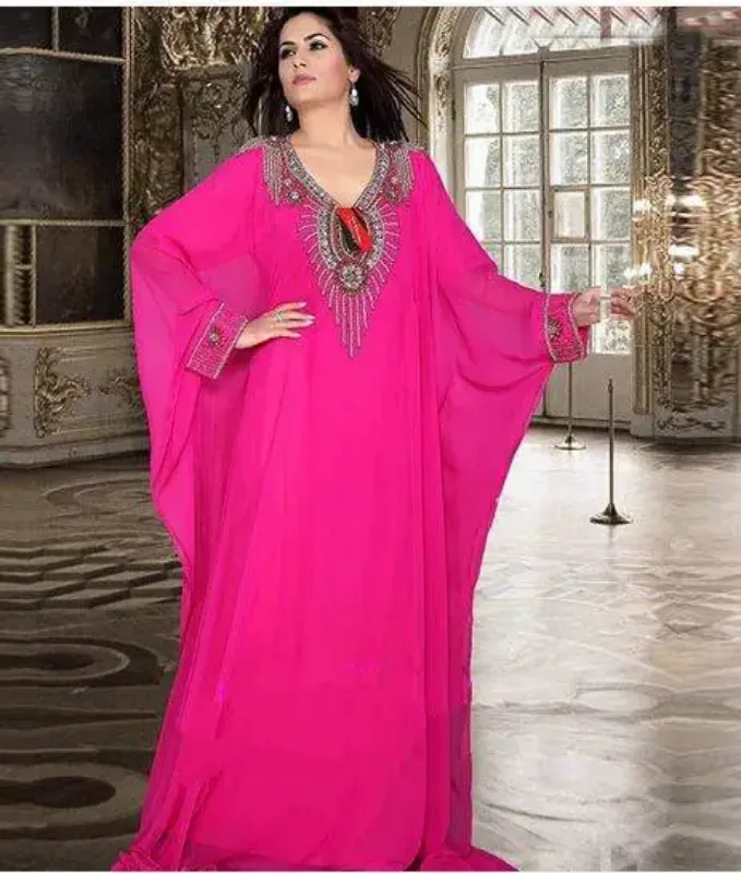 Picture of Radhe Designer Black Georgette Kaftan Dress for Women - F9729