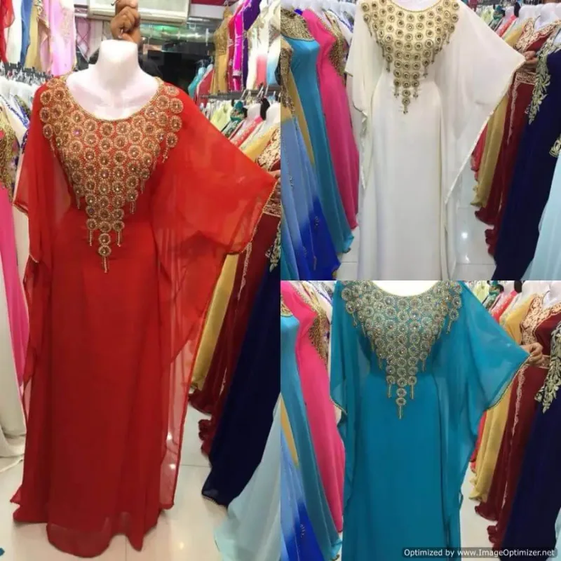 Picture of Radhe Designer Multicolor Georgette Kaftan Dress for Women - F2930