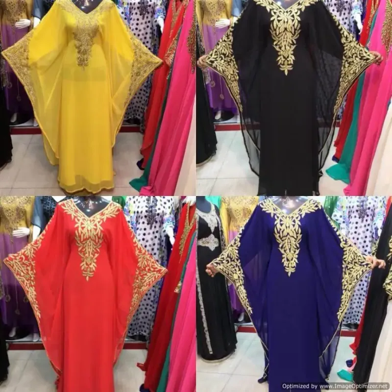 Picture of Radhe Designer Multicolor Georgette Kaftan Dress for Women - F2928