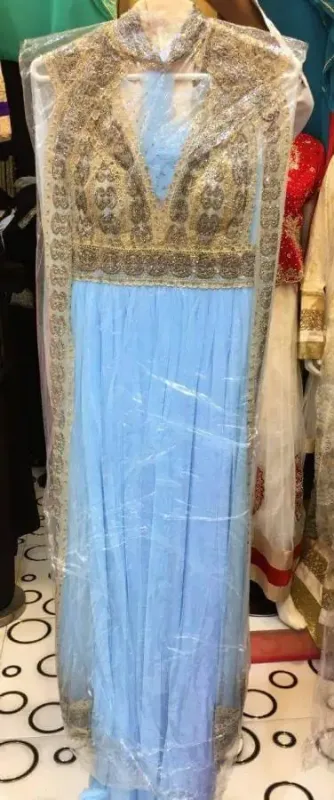 Picture of Radhe Designer White Georgette Kaftan Dress for Women - F9766