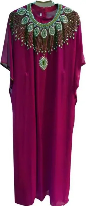 Picture of Radhe Designer White Georgette Kaftan Dress for Women - F9783