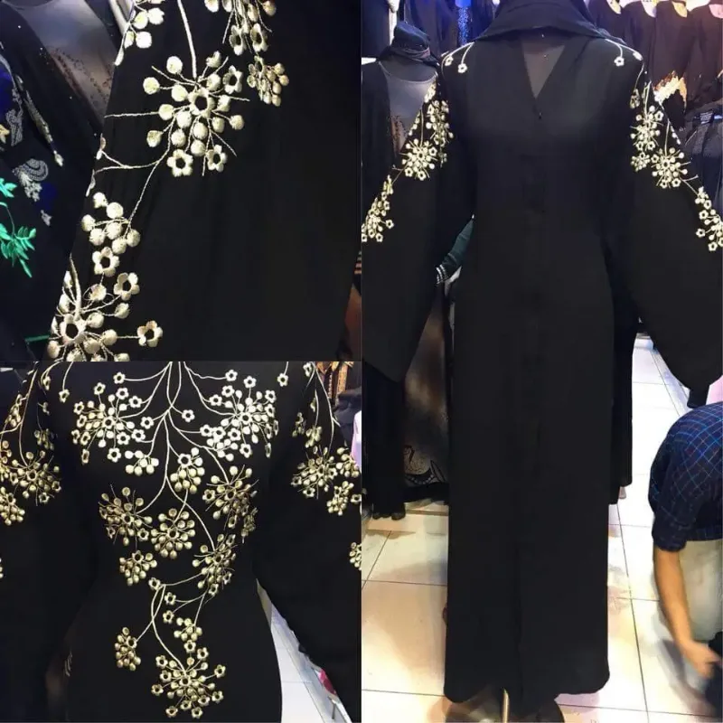 Picture of Radhe Designer Black Georgette Kaftan Dress for Women - F2958