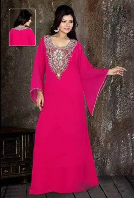 Picture of Radhe Designer Multicolor Georgette Kaftan Dress for Women - F9793