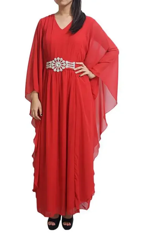 Picture of Radhe Designer Pink Cotton Kaftan Dress for Women - F9802