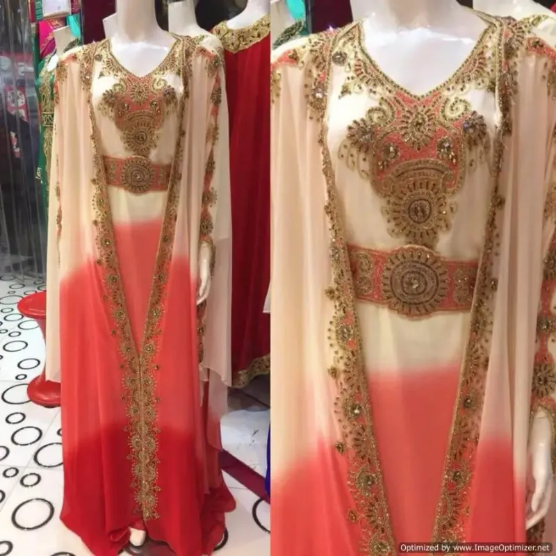 Picture of Radhe Designer Pink Cotton Kaftan Dress for Women - F2974