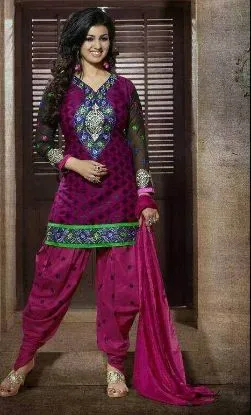 Picture of heavy black blue designer punjabi stylish salwar kameez