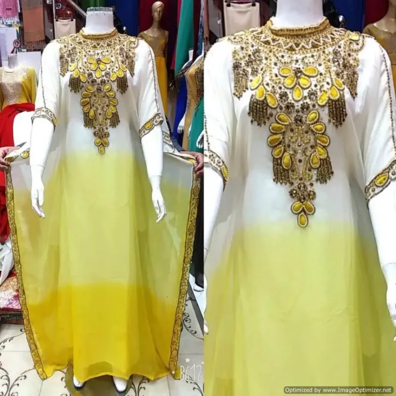 Picture of Radhe Designer Multicolor Georgette Kaftan Dress for Women - F2984