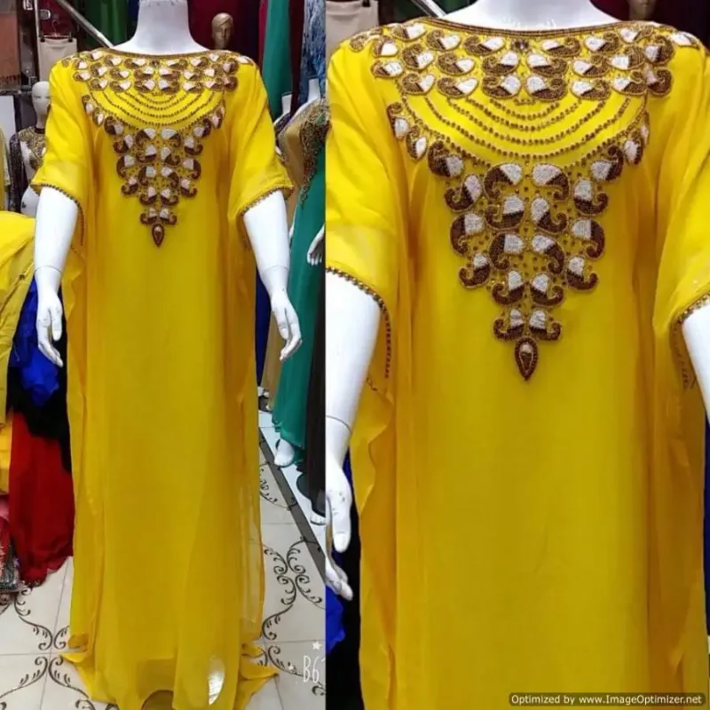 Picture of Radhe Designer Black Georgette Kaftan Dress for Women - F2986
