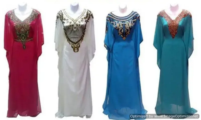 Picture of Radhe Designer Pink Cotton Kaftan Dress for Women - F9819