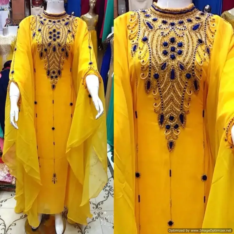 Picture of Radhe Designer Multicolor Georgette Kaftan Dress for Women - F2982