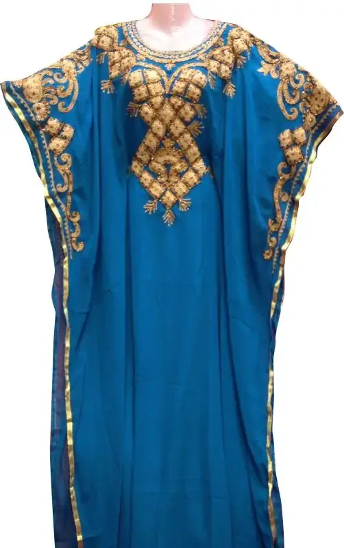 Picture of Radhe Designer White Georgette Kaftan Dress for Women - F9817