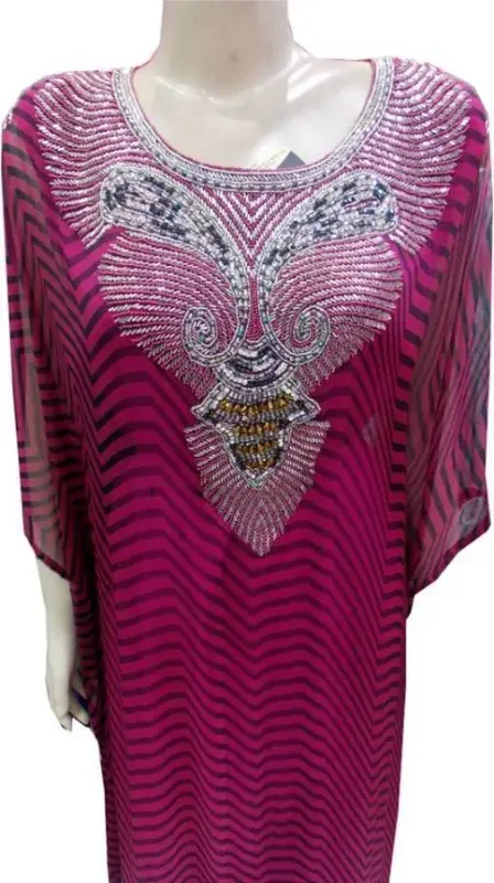 Picture of Radhe Designer Black Georgette Kaftan Dress for Women - F9818