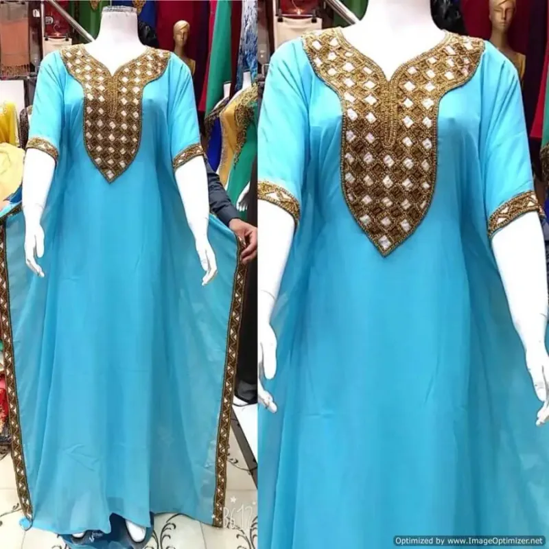 Picture of Radhe Designer Black Georgette Kaftan Dress for Women - F2990