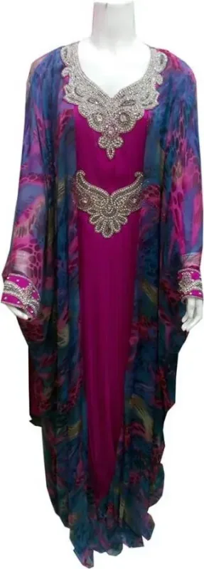 Picture of Radhe Designer Black Georgette Kaftan Dress for Women - F9837