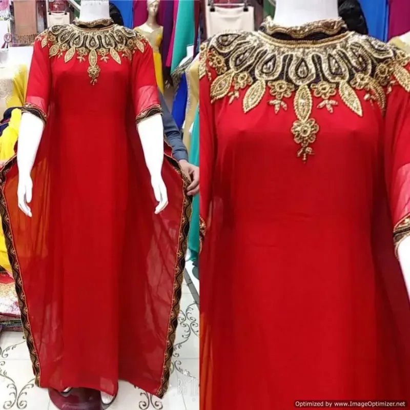Picture of Radhe Designer Multicolor Georgette Kaftan Dress for Women - F3001