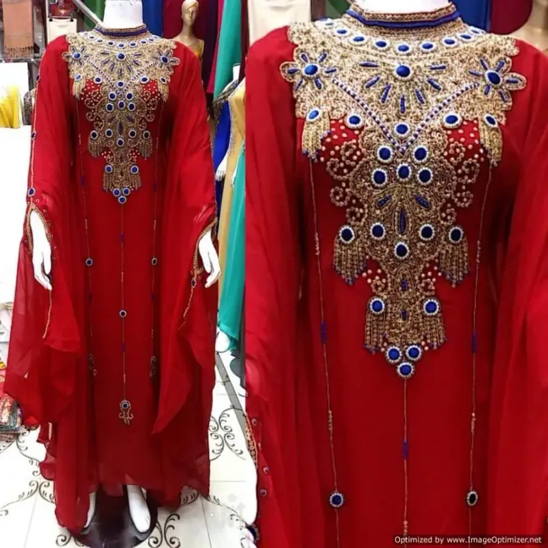 Picture of Radhe Designer Multicolor Georgette Kaftan Dress for Women - F3014
