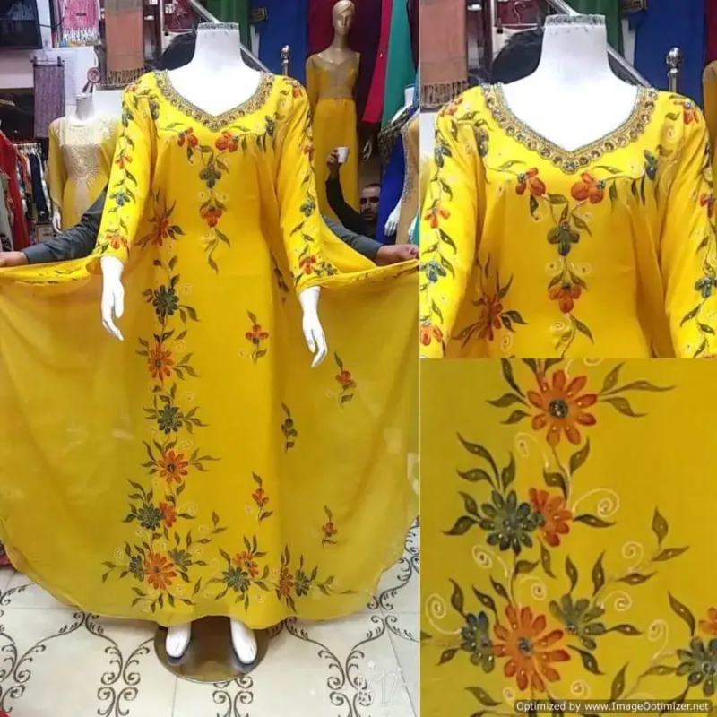 Picture of Radhe Designer Multicolor Georgette Kaftan Dress for Women - F3013